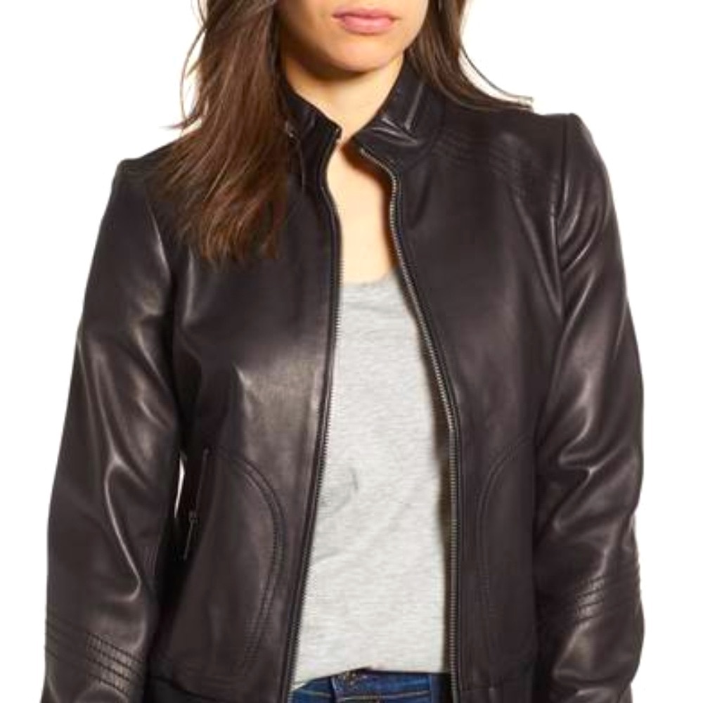 Leather Bomber Jacket